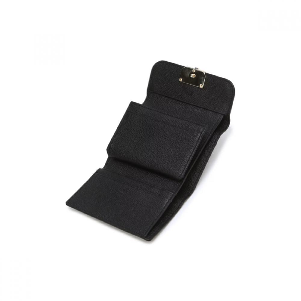 Daks Black D Decoration Leather Wallet Birkbeck Charlotte