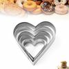 5 Pcs/Set Diy Love Heart Stainless Steel Cookie Cutter Biscuit Mold Fondant Pastry Cake Decorating Baking Tools Kitchen Bakeware