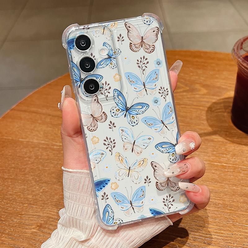 

Butterfly Pattern Phone Case For Samsung Galaxy A57 A37 A17 A56 A16 A55 A36 A26 A15 A35 A54 A53 Transparent Shockproof TPU Cover Galaxy A57