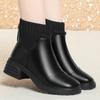 Xiaoxiangfeng Thin Boots Women, Autumn and Winter New Short Boots Soft Leather Soft-soled Elastic Socks Boots Velvet Martin Boots