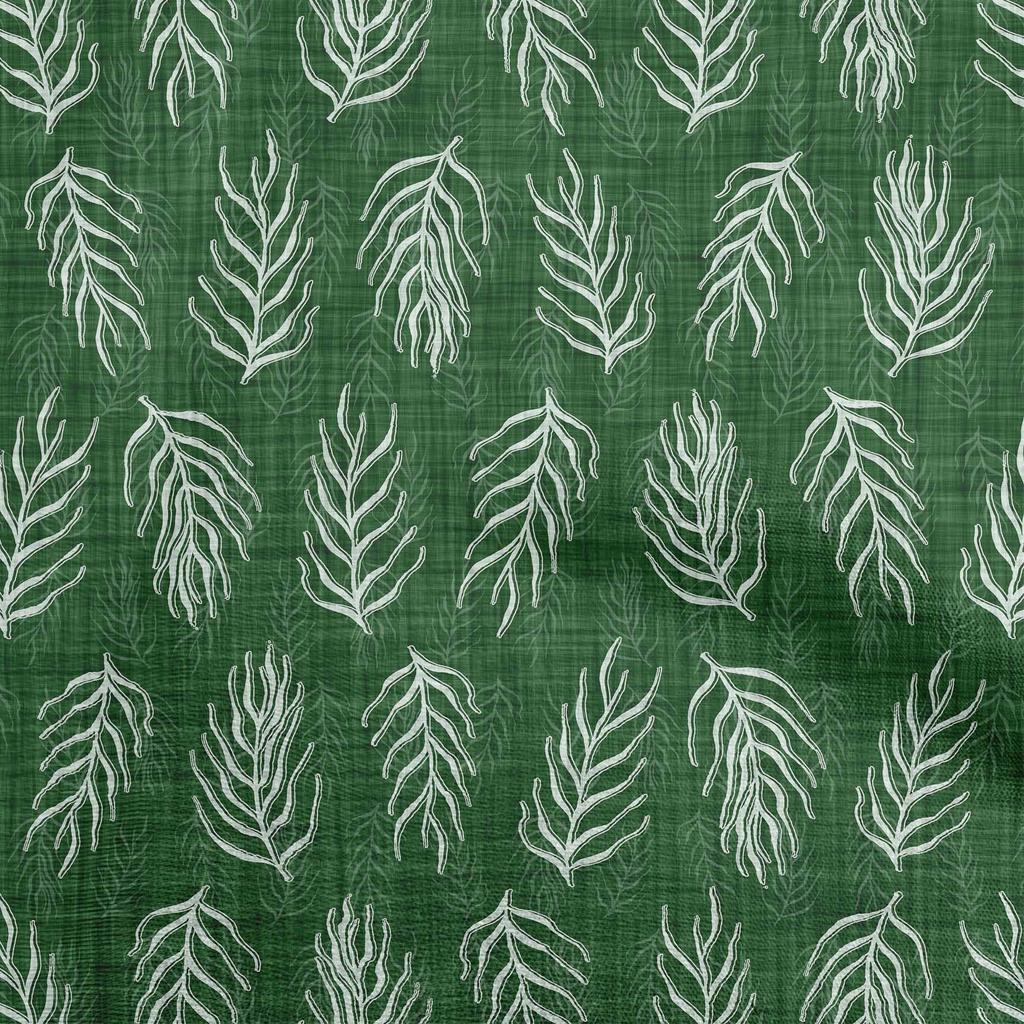oneOone Cotton Flex Dark Olive Green Fabric Asian Dabu Print Sewing Material Print Fabric By The Yard 40 Inch