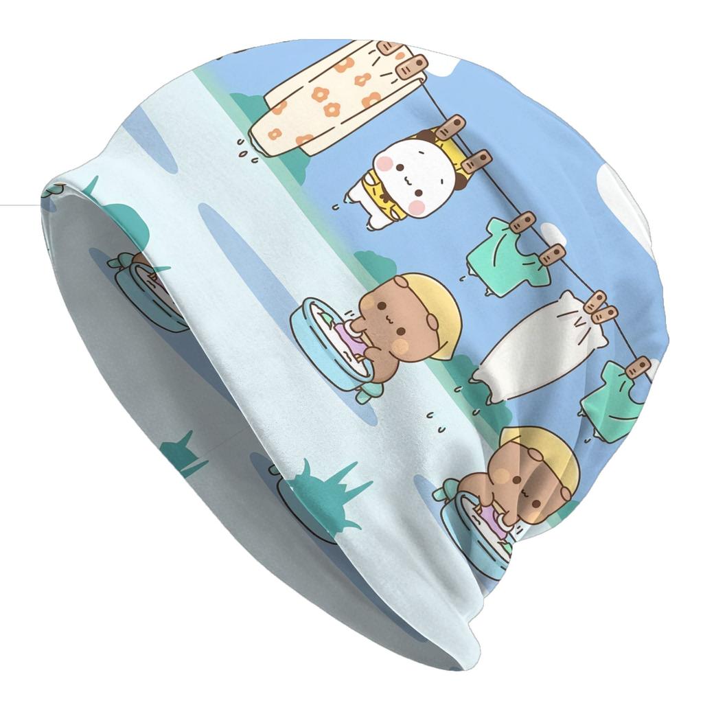 Stitch Bubu and Dudu Bear Hat Fashion Caps For Unisex Women Skullies Beanies Ski Caps Soft Bonnet Hats