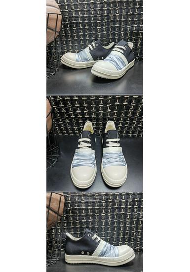 22 Scarpe Casual da Studente Basse in Tela Nere e Bianche con Lacci, Suola Spessa, per Coppia