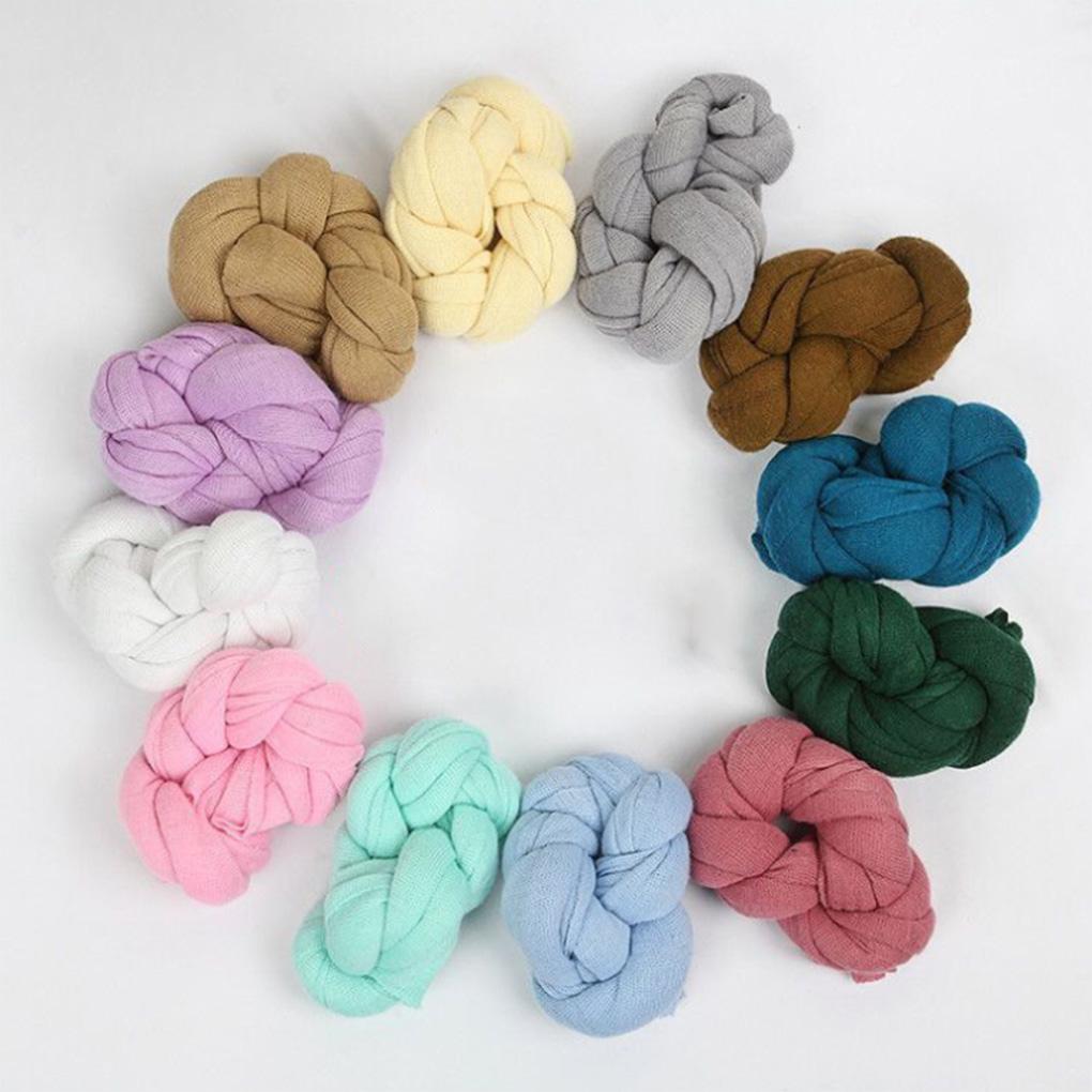 Newborn Stretch Knit Solid Wrap Baby Photography Props Blanket Infant Photo