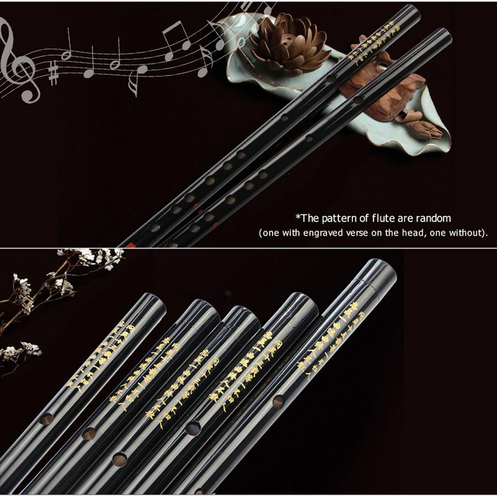 C Key Dizi Bamboo Flute Chinese Traditional Musical Instrument with Carrying Bag for Beginners Music Lovers