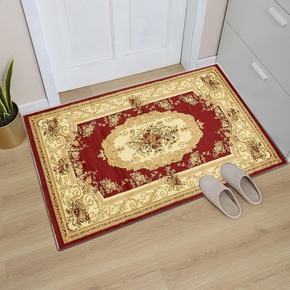Vintage Oriental Traditional Rug Carpet Moroccan Turkish Style Doormat Carpets Anti-Slip Bohemian Bath Kitchen Garden Small Mat