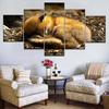 Wall Art 5 Pieces Sleeping Fox Pictures Forest Animal Poster Modular Canvas Prints Painting Framework Living Room Home Decor No Frame