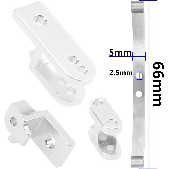 ShareGoo Hard Leaf Spring Suspension Steel Bar Kit Compatible with WPL B1 B14 B16 B24 C14 C24 B16 4x4 6x6 1/16 RC Car (Silver 4WD)