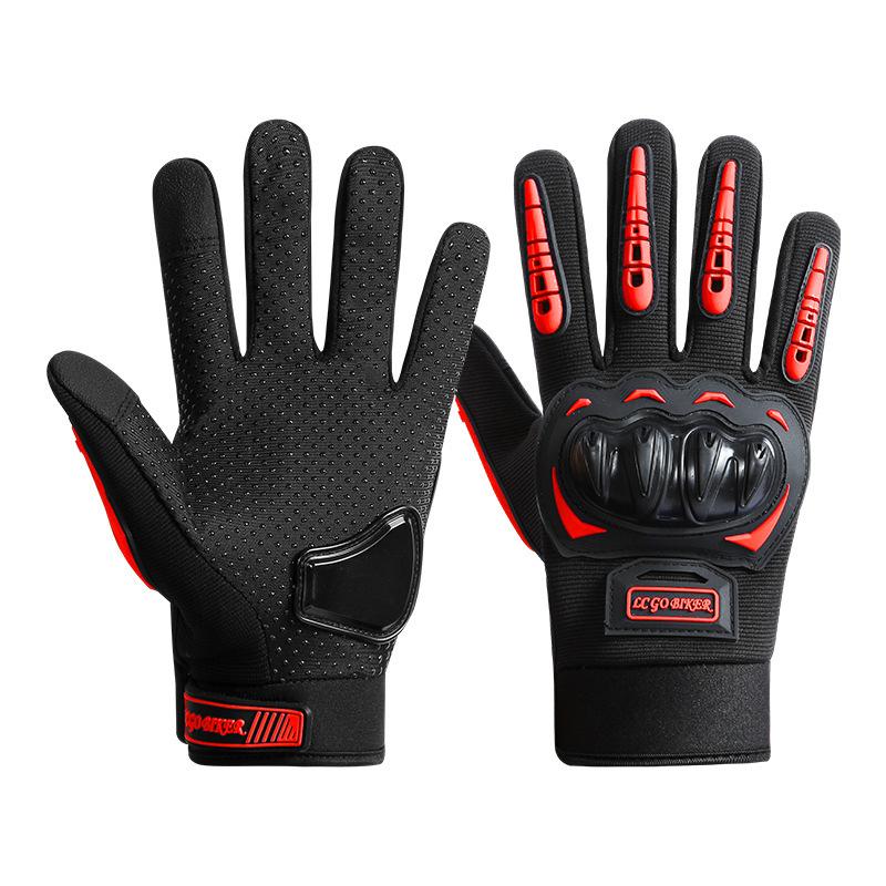 Motorcycle Riding Gloves Men's Riders Non-slip and Wear-resistant Touch Screen Protective Long-finger Locomotive Gloves