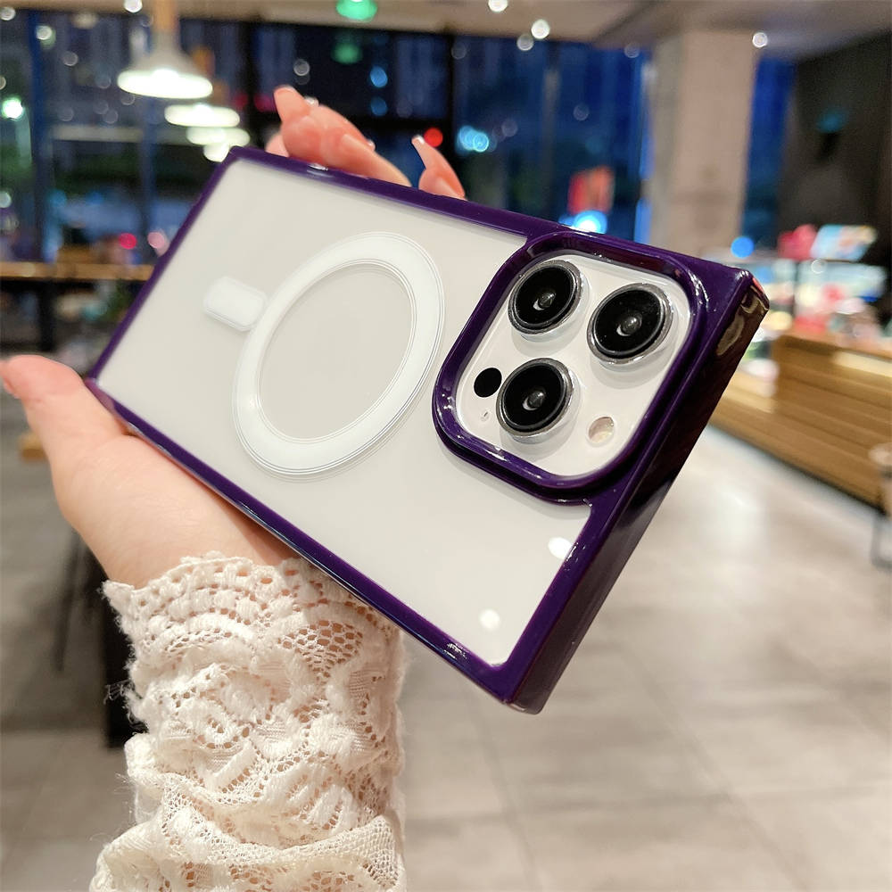 Husă magnetică pentru telefon cu încărcare fără fir Iphone 14 13 12 11 Pro Max 14pro 14 Plus 11 Husă din silicon antișoc acrilic transparent