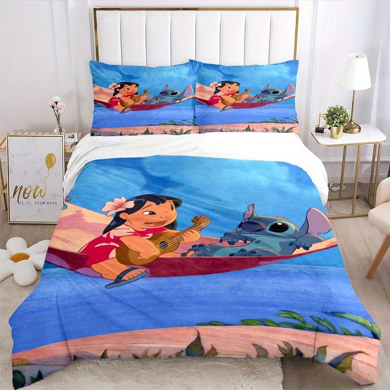 3pcs Lilo & Stitch Bedding Set, Including 1 Quilt Cover and 2 Pillow Shams, Without Filling, Soft and Comfortable Home Bedroom Fabric, Fashionabl