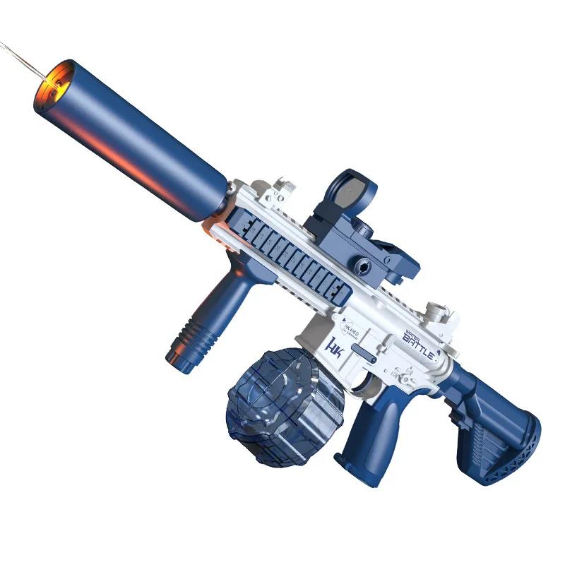 Water Gun Electric M416 Pistol Shooting Lighting Toys Gun Full Automatic Summer Pool Beach Toys for Kids Children Boys Girls Adult with Cool Led Light