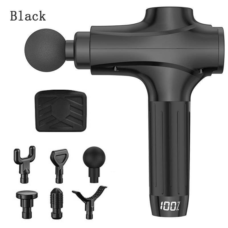 

Электрический массажный пистолет 6 насадок 30 скоростей Высокочастотный Глубокотканный Мощный Перкуссионный Фасциальный пистолет Фитнес Релакс Массажер для мышц UK