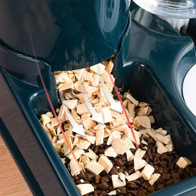 Hrănitor automat pentru animale de companie Set distribuitor de apă Separare uscată umedă Recipient pentru hrană pentru câini Fântână cu apă Hrănitori antiderapante pentru pisici Articole pentru animale de companie