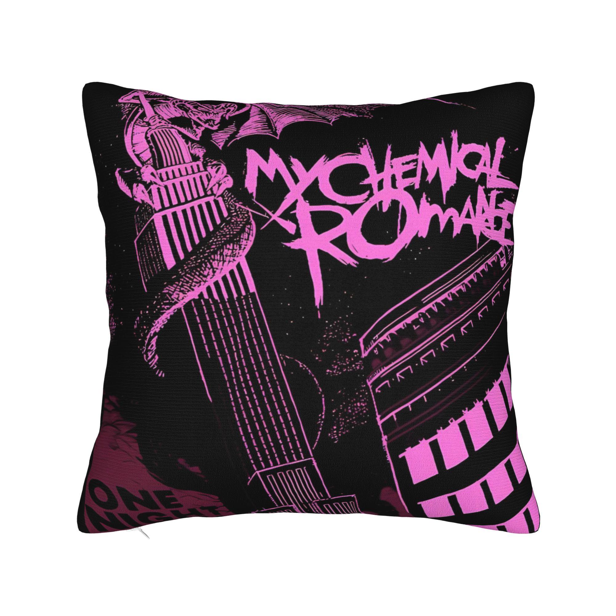 

Pillow Case My Chemical Romance Band Design Pillow Cover For Sofa Home Decoration Cute Funny Pillowcases 12x12Inch