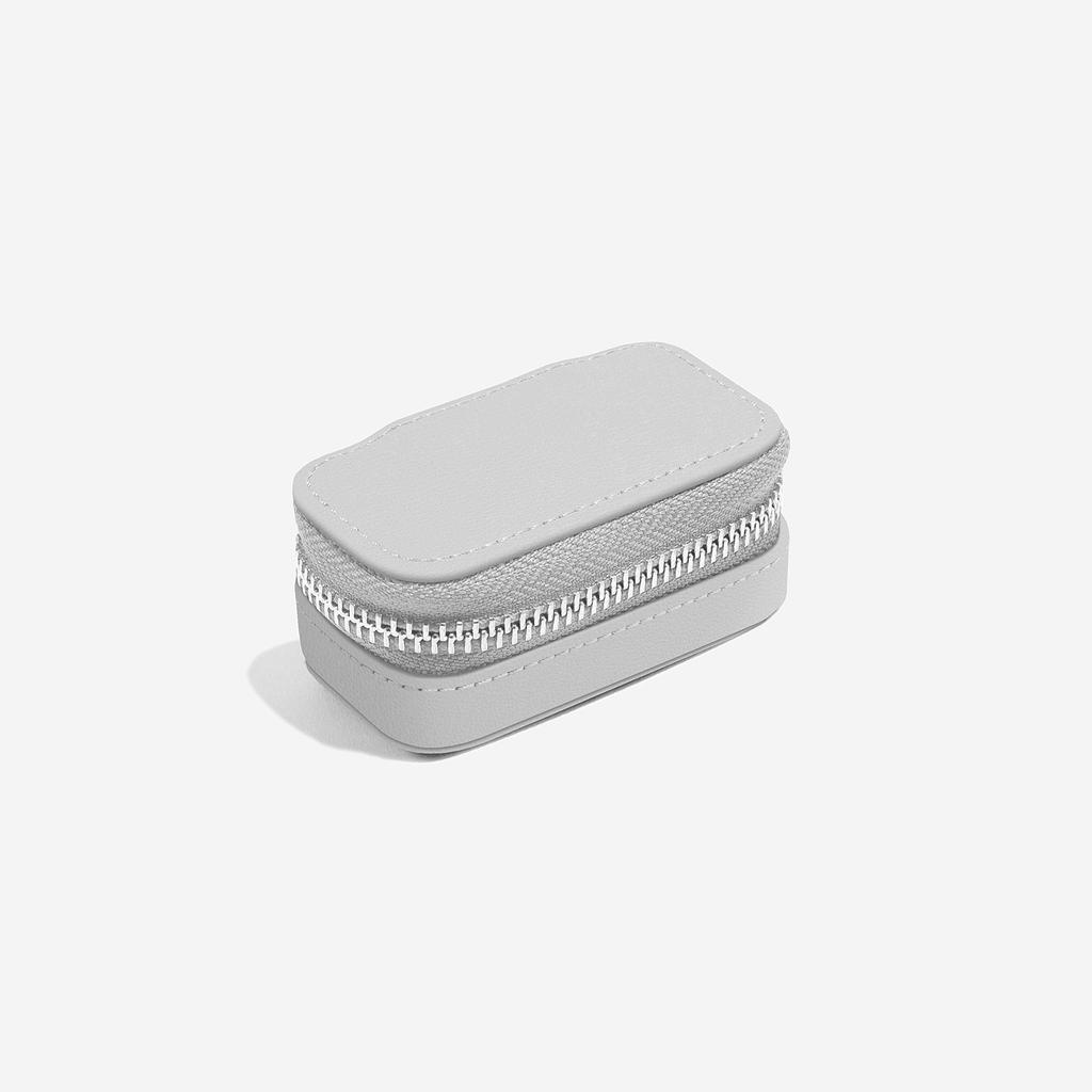 STACKERS LONDON Travel Jewelry Box, Portable Accessory Case, Small Size Jewelry Case, Ring Case, Accessory Storage (Pebble Grey)