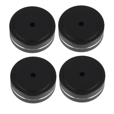 4CPS 40*15mm Amplifier Feet Shock Absorber Durable Aluminium Alloy Amplifier Pads Feet   Black