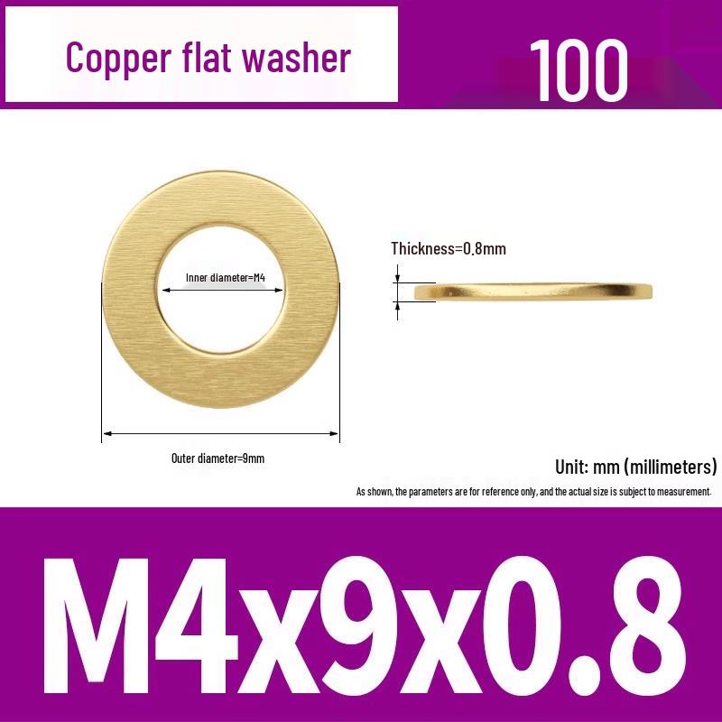 Ultra-Thin Brass Flat Washer Round Shim (Sizes M2-M20)