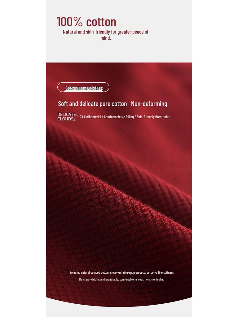 Damen Anti-Bakterielle Hochzeits-Pyjama - Rotes Jahr der Ratte Set, Sommer Baumwolle Kurzarm & Shorts, Paar Hauskleidung.