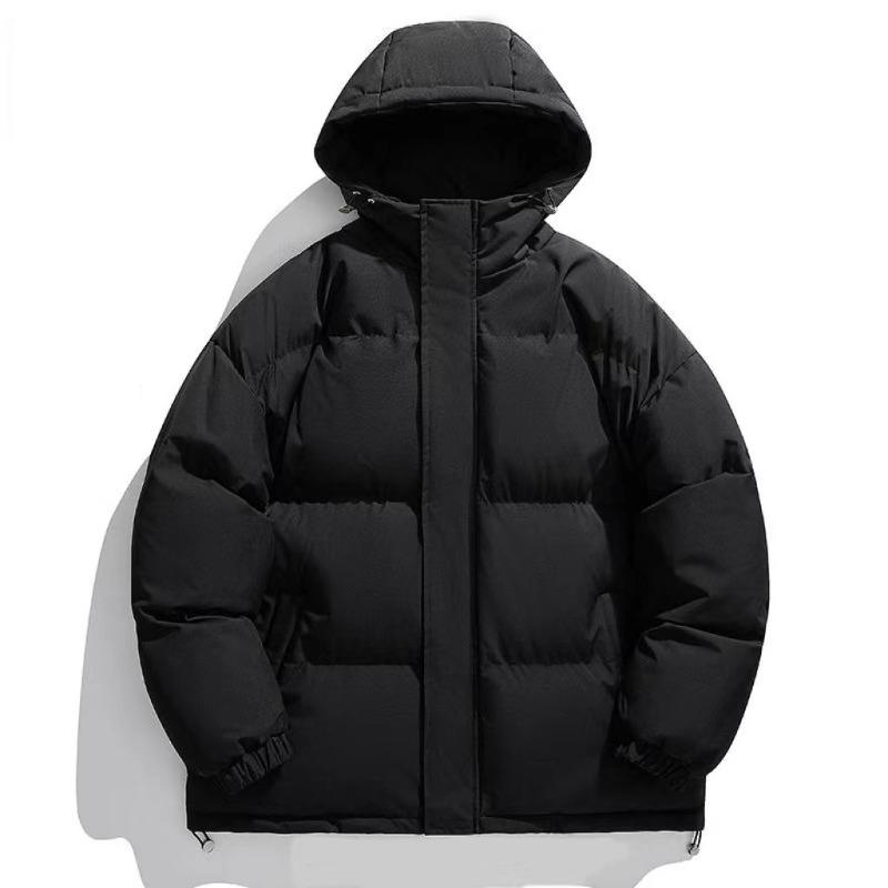 

Autumn and Winter New Large-size Cotton-padded Clothes Men s Winter Coats Trendy Brand Hooded Thickened Cotton Clothes 8XL чорний