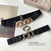 Women's Fashion 8-Shape Thick Metal Chain Elastic Belt for Dresses & Sweaters