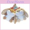 Plush Rabbit Keychain With Silver Keyring For Bag Decoration And Gift