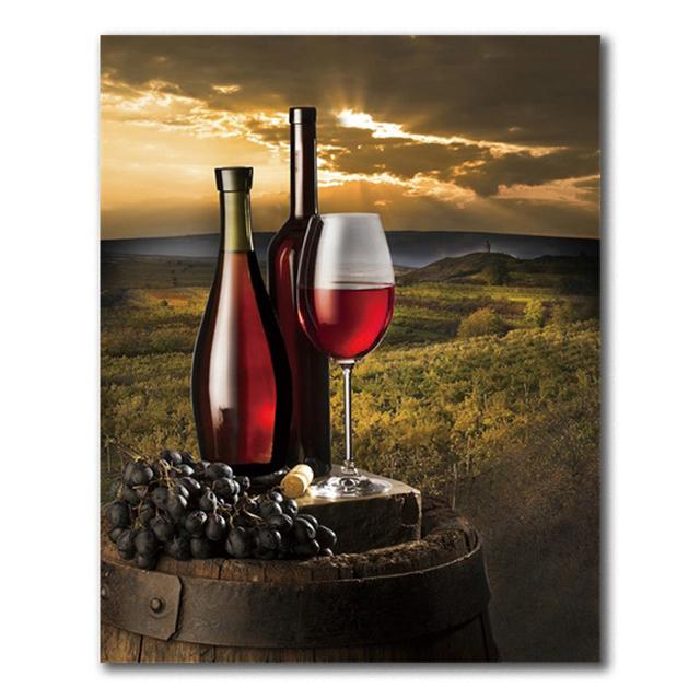 Red Wine Grape Beer Wall Art Canvas Painting Still Life Nordic Poster Print Wall Pictures Living Room Kitchen Bar Decor Cuadros