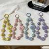 Colorful Butterfly Flower Beaded Phone Lanyard & Bow Knot Keychain