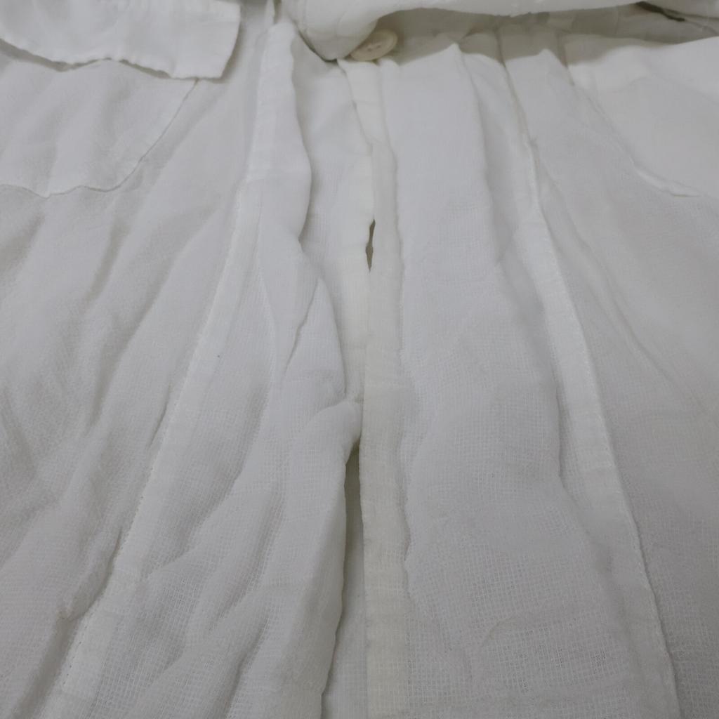 COMMEdesGARCONS White RJ-10008M 100% Polyester Shirt Tops M whiteUsed