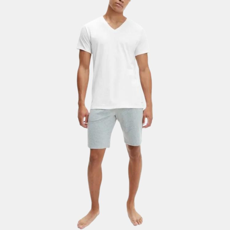 Calvin Klein Solid Loose V-Neck Short Sleeve T-Shirt Men Tops NB4012-100