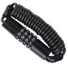 Rubonarie Bicycle Wire with Key Lock, 4-Digit Combination, 150cm, Lightweight, (Black)
