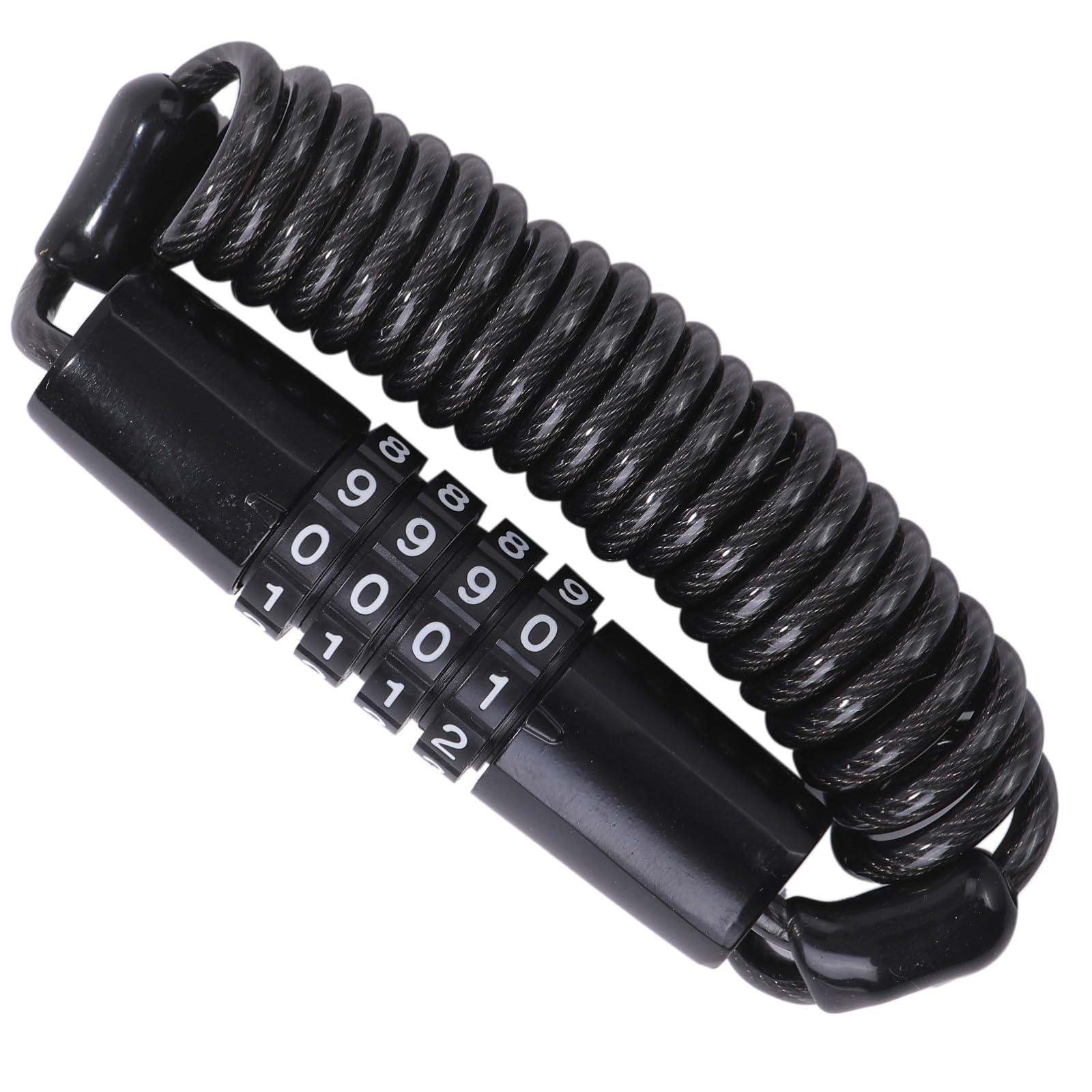 

Rubonarie Bicycle Wire with Key Lock, 4-Digit Combination, 150cm, Lightweight, (Black) чёрный