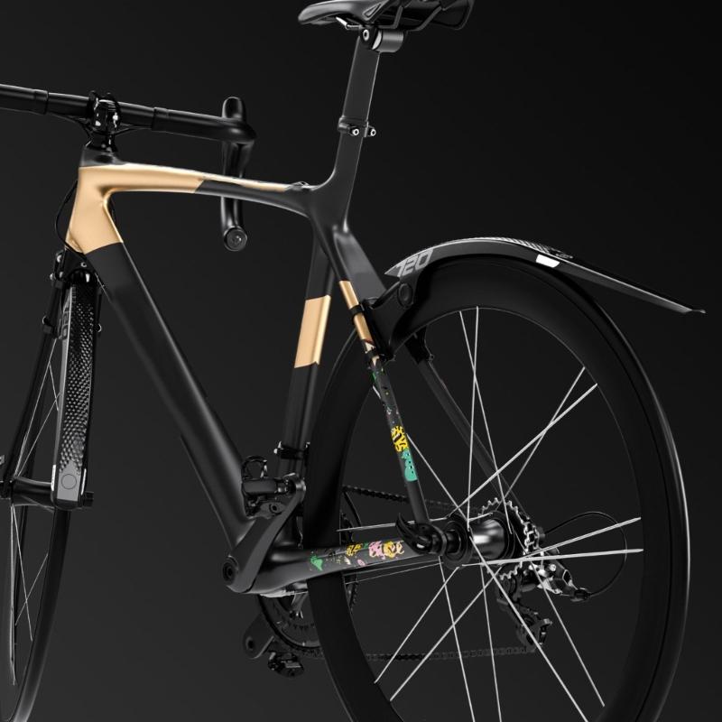 Adjustable Bicycles Mudguard Thicken Wide Front/Rear Mud Guards Quickly Release Bike Mudguard for Mountain Bike Enduring