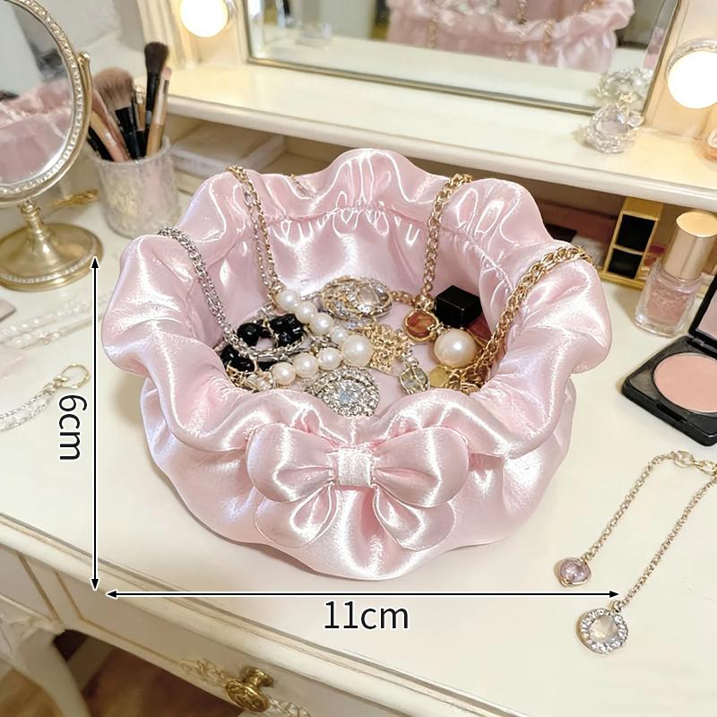 3D Printing Bow-Shaped Storage Tray Ins Lolita-Style Princess Dress Makeup Brush Pen Holder Desktop Cosmetic Jewelry Storage Box
