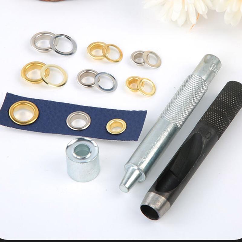 Grommets Eyelets Set with Install Tool Eyelet Punch Kits for Leathers Belt Shoes