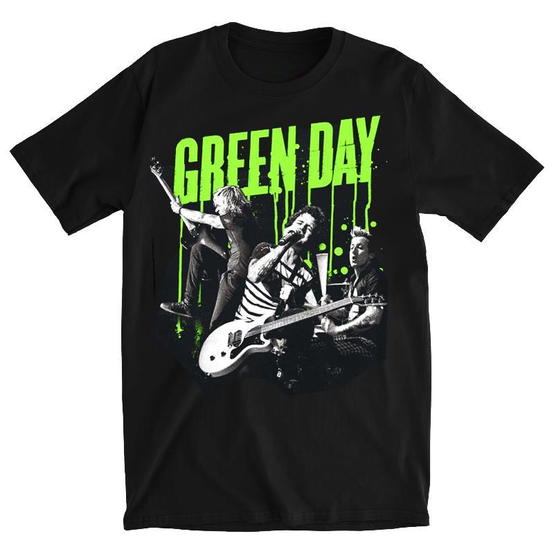 2025 New Green Day Rock American Street Rock Oversize Motorcycle Men's T-shirt Vintage Loose Crew Neck Short Sleeve T-shirt