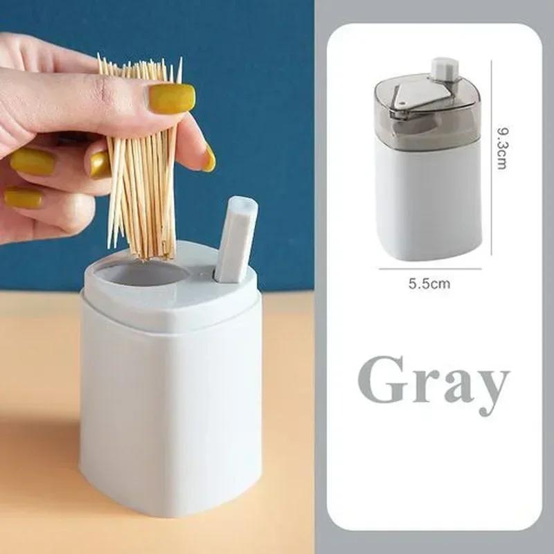 Toothpick Box Detachable Tooth Pick Storage Dispenser Automatic Pushtype Toothpick Holder Boxs Home Table Decor Toothpick Holder