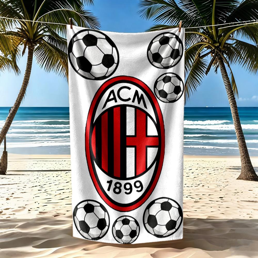 Ac Milan Strandtuch Schnelltrocknend Weiche Mikrofaser Bequem Leicht Geeignet Für Sport Reisen Schwimmen Yoga Badezimmer Strand Und Pool