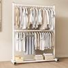 Single-Layer Clothes and Hat Rack for Bedroom or Balcony - Floor-Standing Design