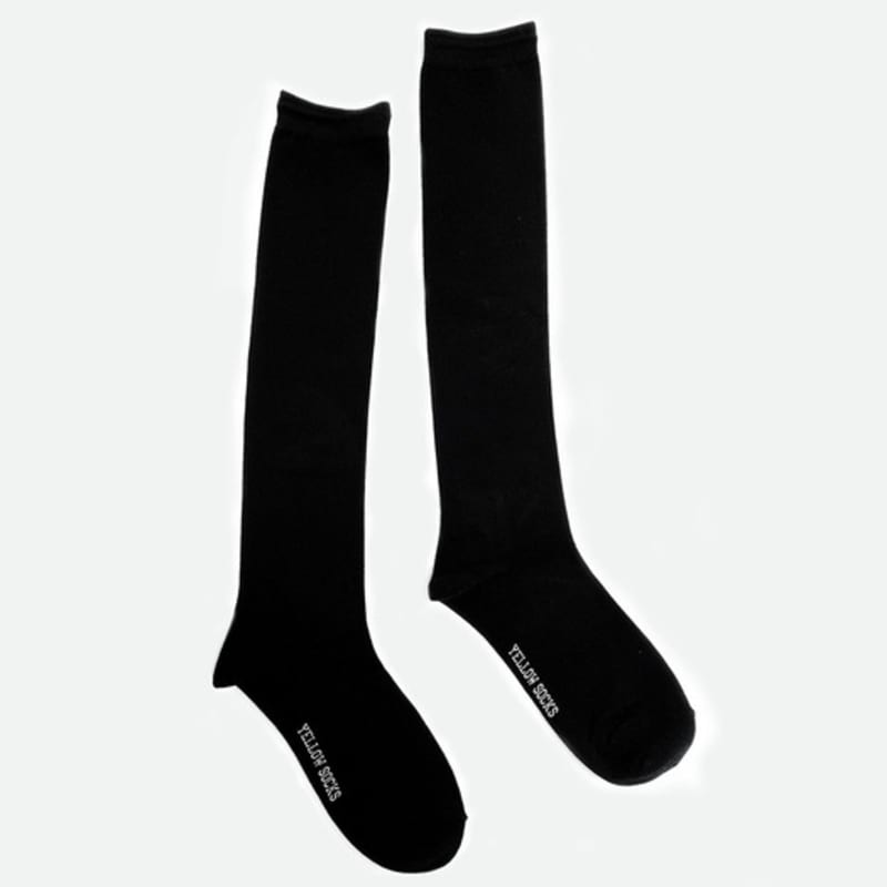 YELLOWSOCKS KNEE SOCKS BLACK