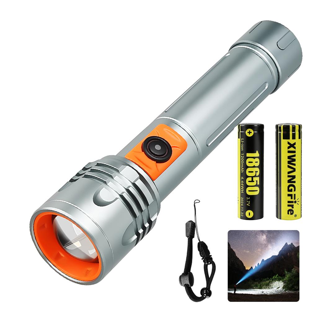 Super Bright LED Flashlight Rechargeable Outdoor Long-range Zoom Torch Alum Alloy Safety Light Camping Waterproof Lantern Lamp
