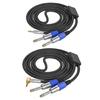 Professional 3.5mm To Double 6.35mm Mono  Music Splitter Cable Sound Connection Cable for Mixing Consoles Devices