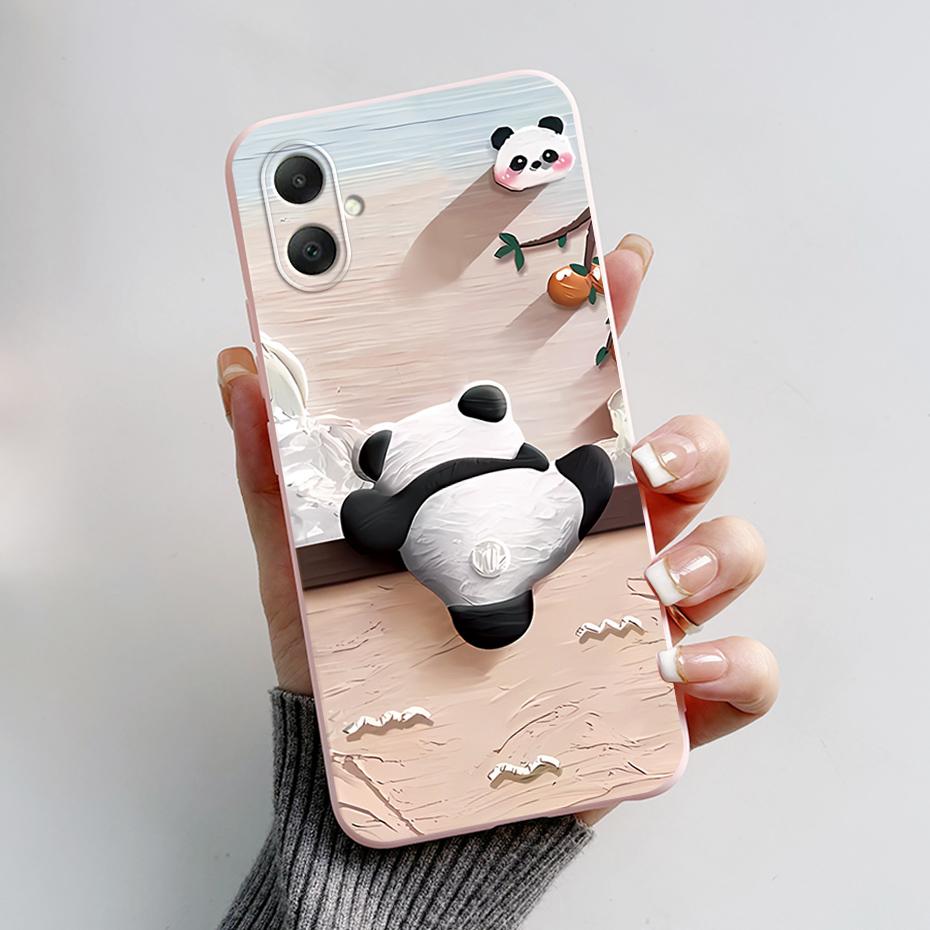 For Samsung Galaxy A06 Case TPU Cute Panda Soft Silicone Back Cover Phone Cases For Samsung A06 GalaxyA06 A 06 Protective fundas