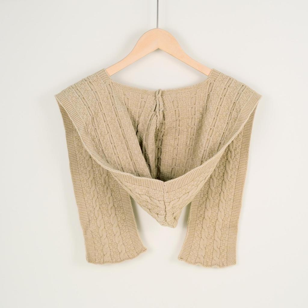 Women's Korean Knitted Hooded Shawl Vest - Casual Solid Color Layered Outerwear