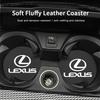 2Pcs Leather Car Coasters Cup Holder Mat For Lexus RX330 IS250 Ct200h ES300h RX350 Car Interior Accessories Decorative Coasters