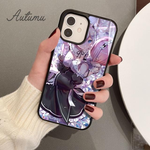 Anime Re Zero Rem Phone Case for iPhone 11 12 13 14 Pro Max Mini X XR XS SE 2020 6S 7 8 Plus Samsung Galaxy S21 S22 Cover Shell