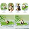 High Quality PVC Old Man Fishing Ornament Floating foam Fish Tank Decoration DIY lotus leaf Jiang Tai Gong Fishing Car Ornament