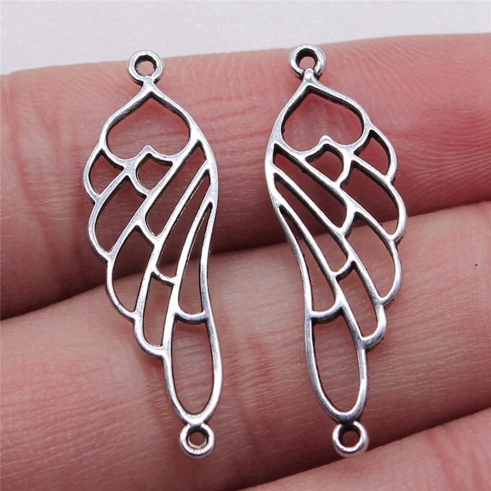 Small Angel Wings Charms Pendant Female Jewellery Bulk Ethnic Art Supplies