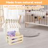 Wooden Baby Shower Crate Closet Sturdy DIY Baby Storage Crate Hamper Basket for New Parent Baby Shower Gift Crate with Handle