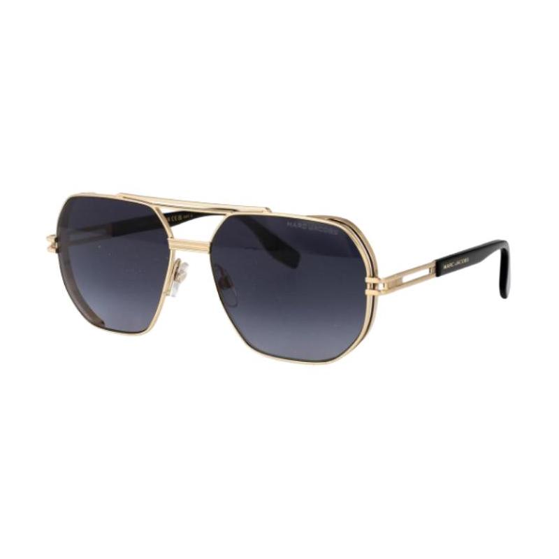 Marc Jacobs Temple Logo Metal Aviator Sunglasses Men s Gold MARC784SRHL